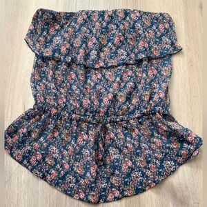 Floral Strapless Blouse